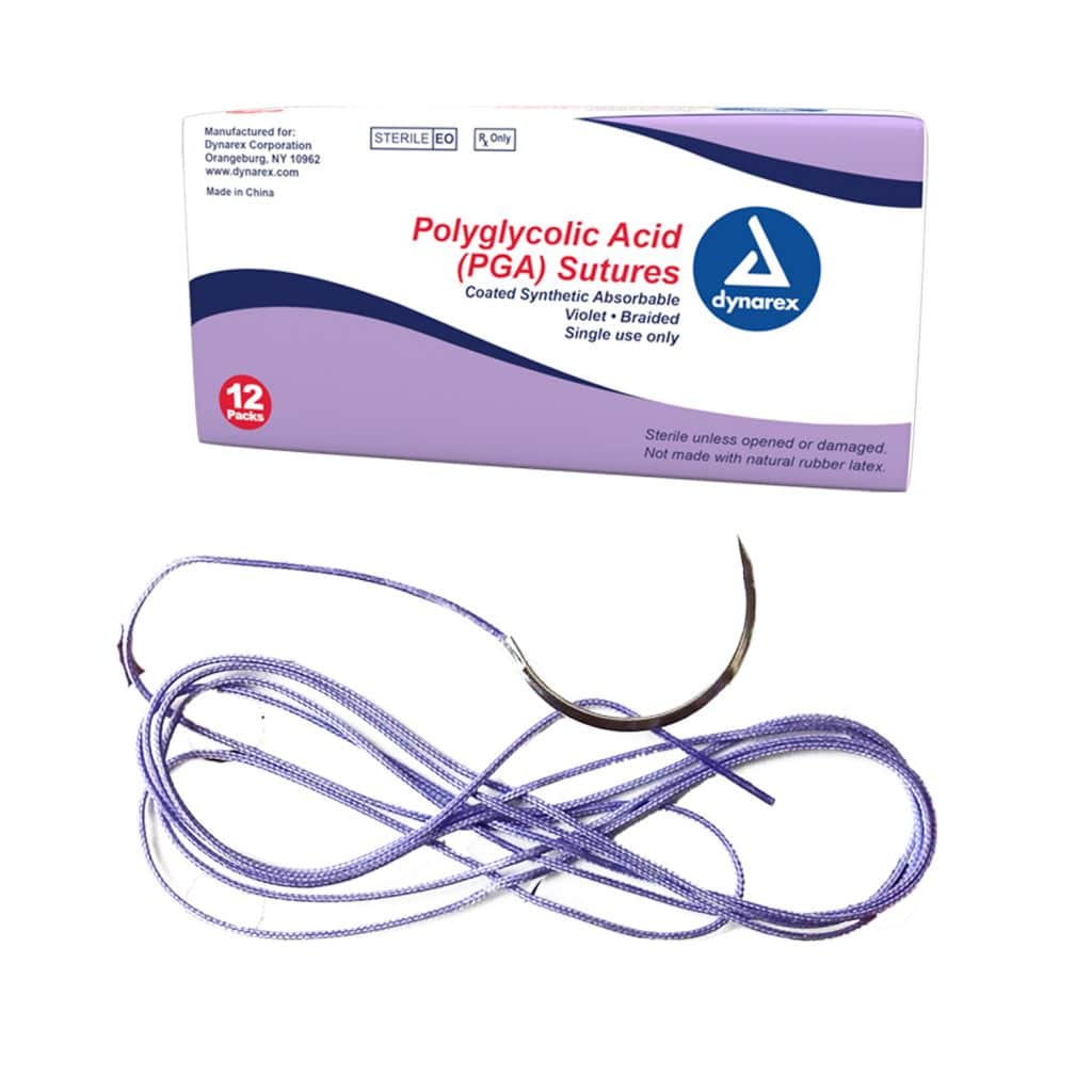 Braided Black Silk Sutures-Non Absorbable Black, 3-0, C6 Needle, 18″ #9143