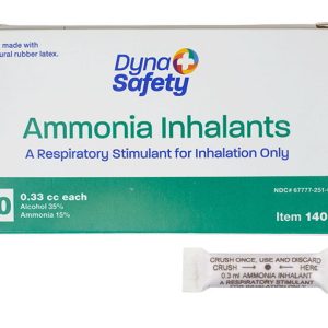 Dynarex Ammonia Inhalants 33 Cc Ampules Smelling Salts #1401
