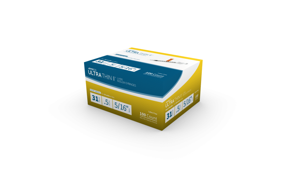 Aimsco Delta Hi- Tech Insulin Syringes .5cc 31G x 5/16 in. (8mm)