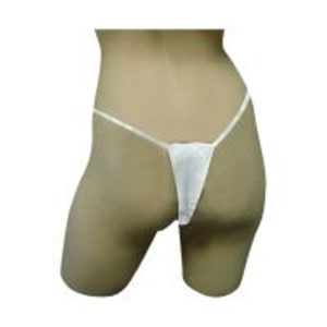 DUKAL Reflections™ Spa Undergarments- Thong Panty, White, 100 per pack #900500-1