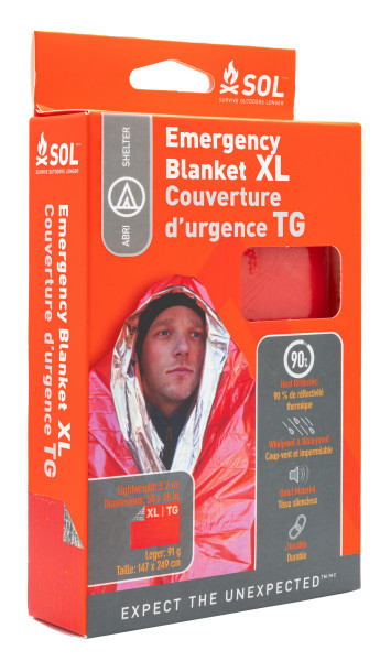 SOL Heatsheets Emergency Survival Space Blanket - Model 0140-1222