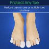 Individual Toe Caps Covers, Gently Cushioning Sore Toes - Thumbnail Image 2