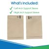 Arch Sleeves Compression Gel Pad Support Sleeves Plantar Fasciitis Foot Relief - Thumbnail Image 8