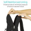 Black Oxygen Tank Bag, Sturdy, Stylish, Convenient with Multiple Hose Outlets - Thumbnail Image 2