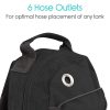 Black Oxygen Tank Bag, Sturdy, Stylish, Convenient with Multiple Hose Outlets - Thumbnail Image 6