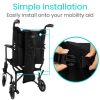 Black Oxygen Tank Holder, Securely Use With Various Tank Sizes, Works With Most Wheelchairs - Thumbnail Image 2
