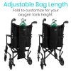 Black Oxygen Tank Holder, Securely Use With Various Tank Sizes, Works With Most Wheelchairs - Thumbnail Image 4