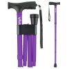 Purple Folding Cane Collapsible And Compact - Thumbnail Image 1