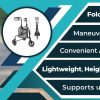 Black 3 Wheel Rollator - Thumbnail Image 9
