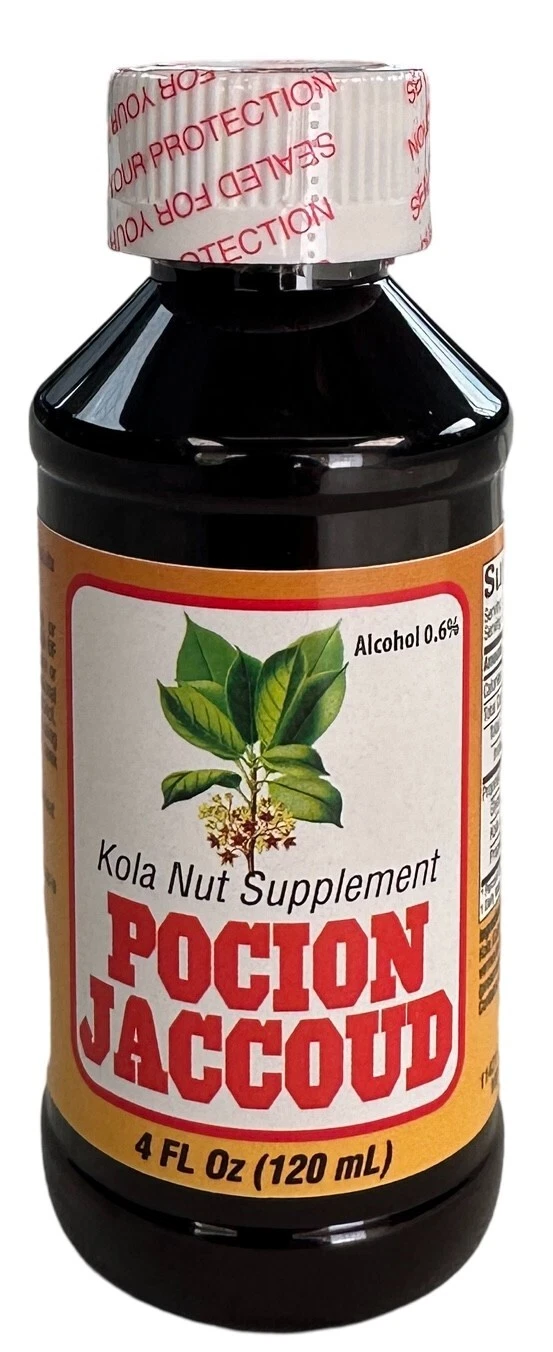 Kola Nut Supplement Pocion Jaccoud, Vitality Booster, Energy Elixir, Digestive Support 4oz
