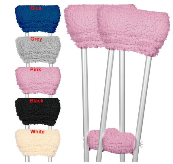 Hypoallergenic Sheepskin Crutch Pads, Soft High Density Foam Padding