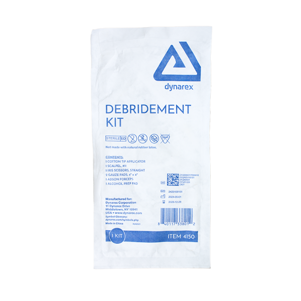 Sterile Debridement Kit, Contents are Packed in Procedural Order for Time Saving