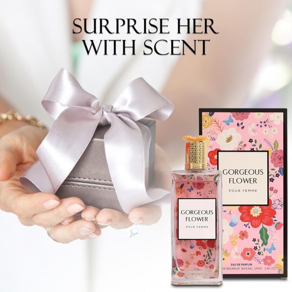 Gorgeous Flower Women’s Perfume Spray 3.4 fl oz Jasmine, Pear Blossom& Sweet Sugar - Image 3