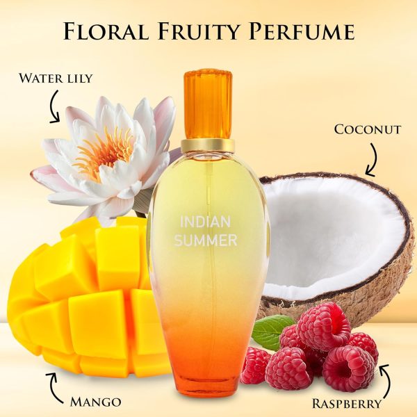 Indian Summer for Women 3.4 fl oz Opening Scents of Mango, Nectarine & Orange, Sweet, Milky & Tropical Aromas of Coconut Blend - Image 8