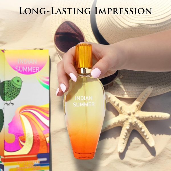 Indian Summer for Women 3.4 fl oz Opening Scents of Mango, Nectarine & Orange, Sweet, Milky & Tropical Aromas of Coconut Blend - Image 4