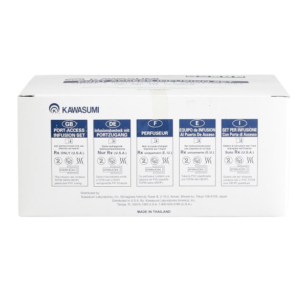 Huber Infusion Set Kawasumi 20 Gauge 1 Inch 11 Inch Tubing Y-Site Port - Image 2