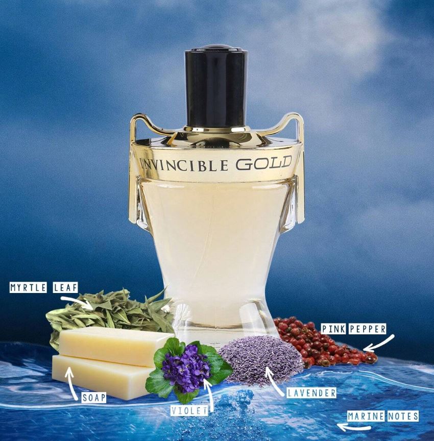 Invincible Gold Men's Cologne 3.4 Fl. Oz. Eau de Toilette Spray