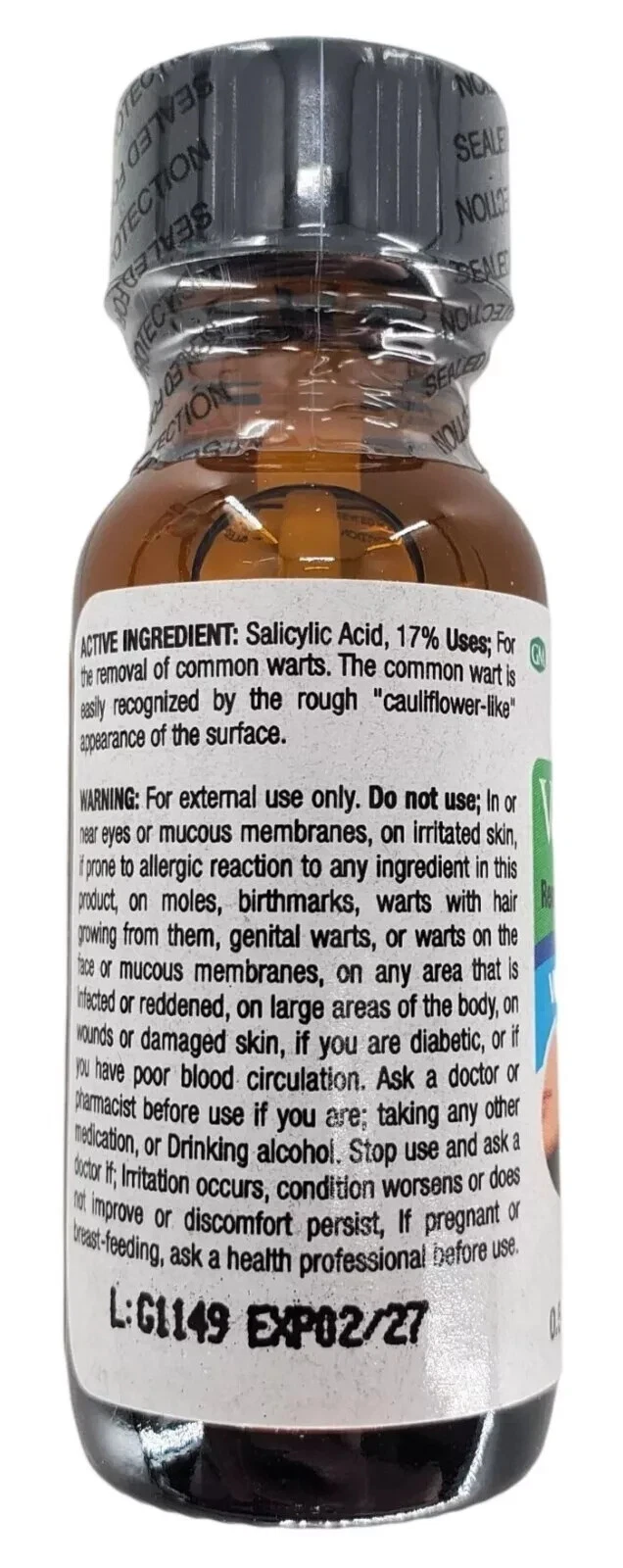 Verruguin Liquid Wart Remover Salicylic Acid 17%, 1/2oz Bottle - Image 5