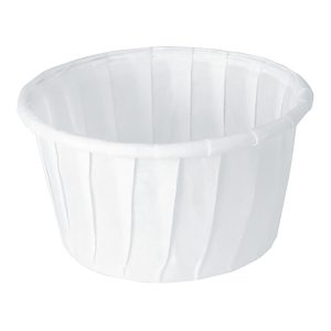 Solo Paper Souffle Cup, White, 1.25-ounce capacity - Case of 5000