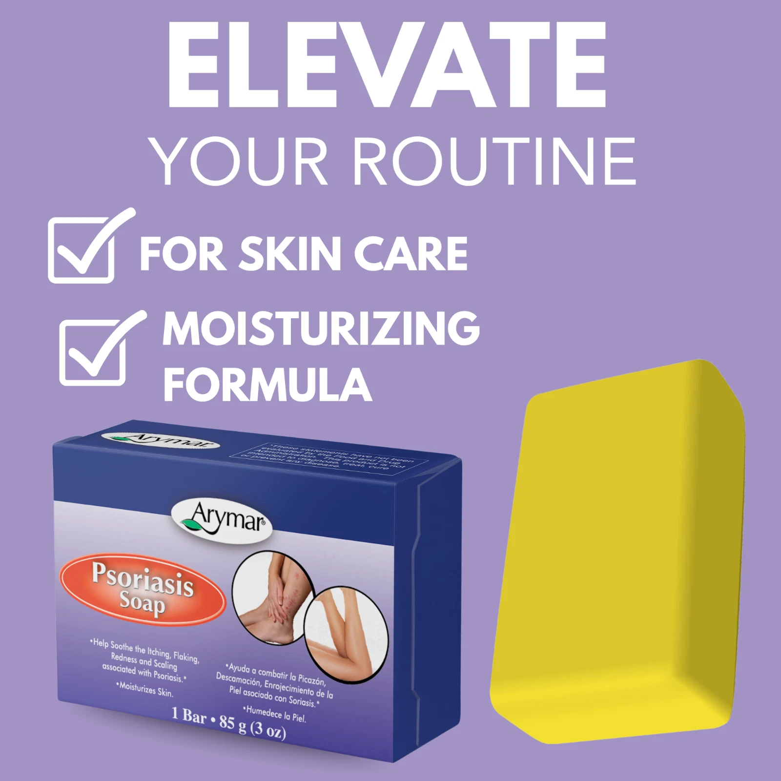 Arymar Psoriasis Soap 3oz. Soothes Itching, Flaking & Redness - Image 4