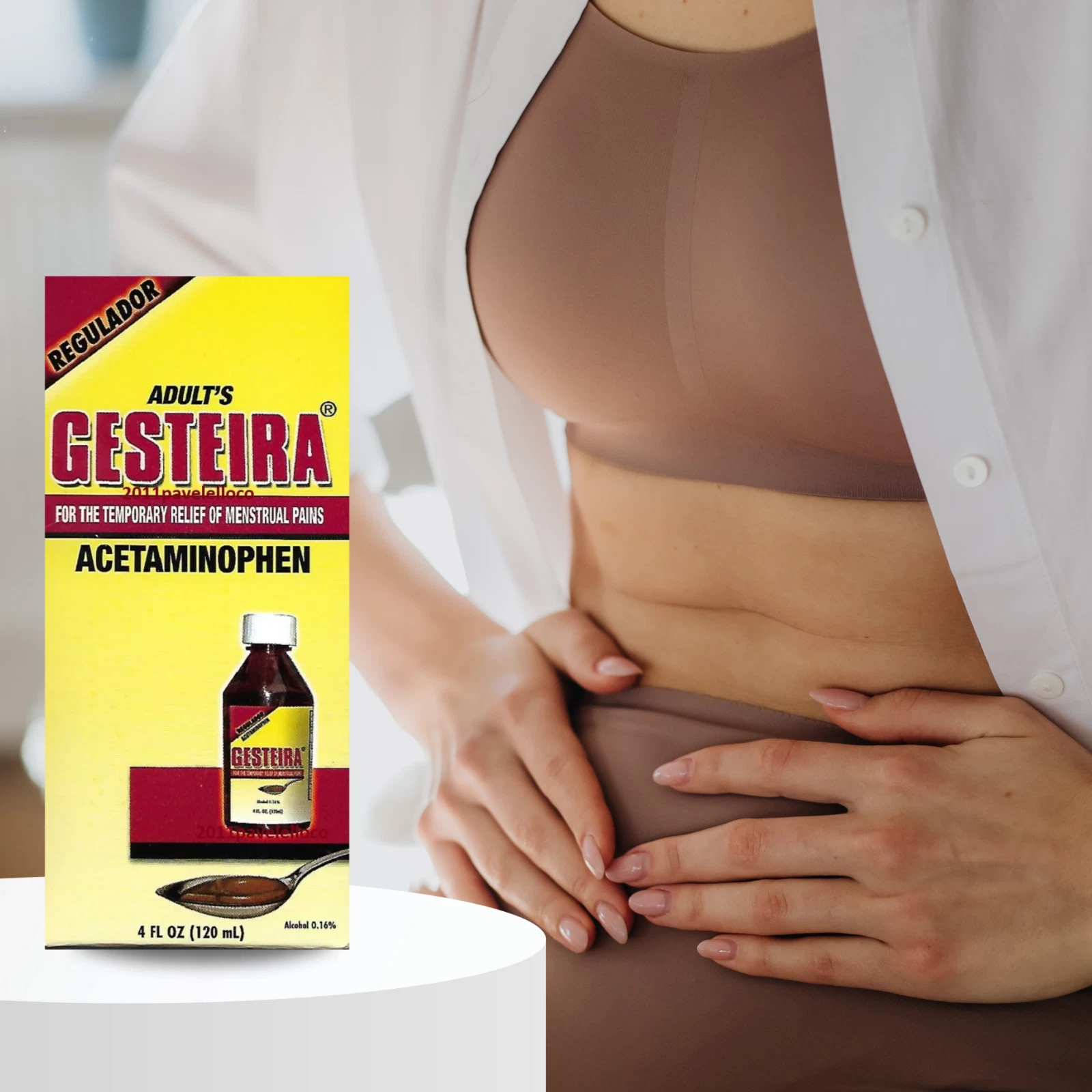Adult's Gesteira for Relief of Menstrual Pains ( Dolores Menstruales Regulador ) Acetaminophen 675 mg - Image 4