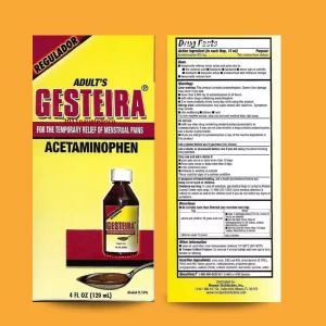 Adult's Gesteira for Relief of Menstrual Pains ( Dolores Menstruales Regulador ) Acetaminophen 675 mg
