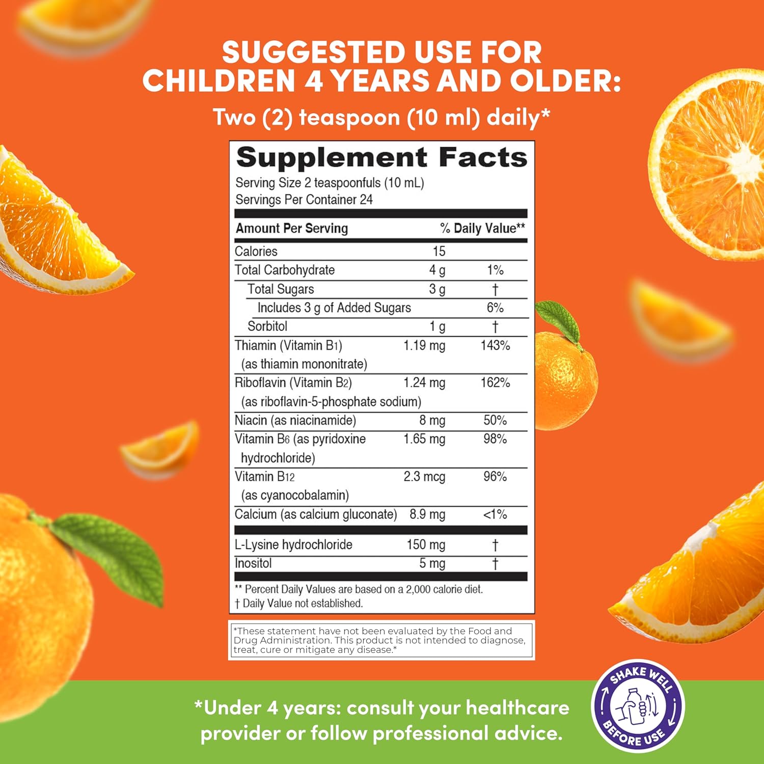 GirafKids Appetite Booster Syrup for Kids Ages 4+, 8 Fl Oz, Vitamins for Kids, Orange Flavor, Promotes Healthy Appetite & Energy - Image 5