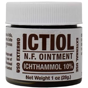 Ichthammol 10% Ointment, Drawing Salve for Eczema, Psoriasis, and Acne 1oz