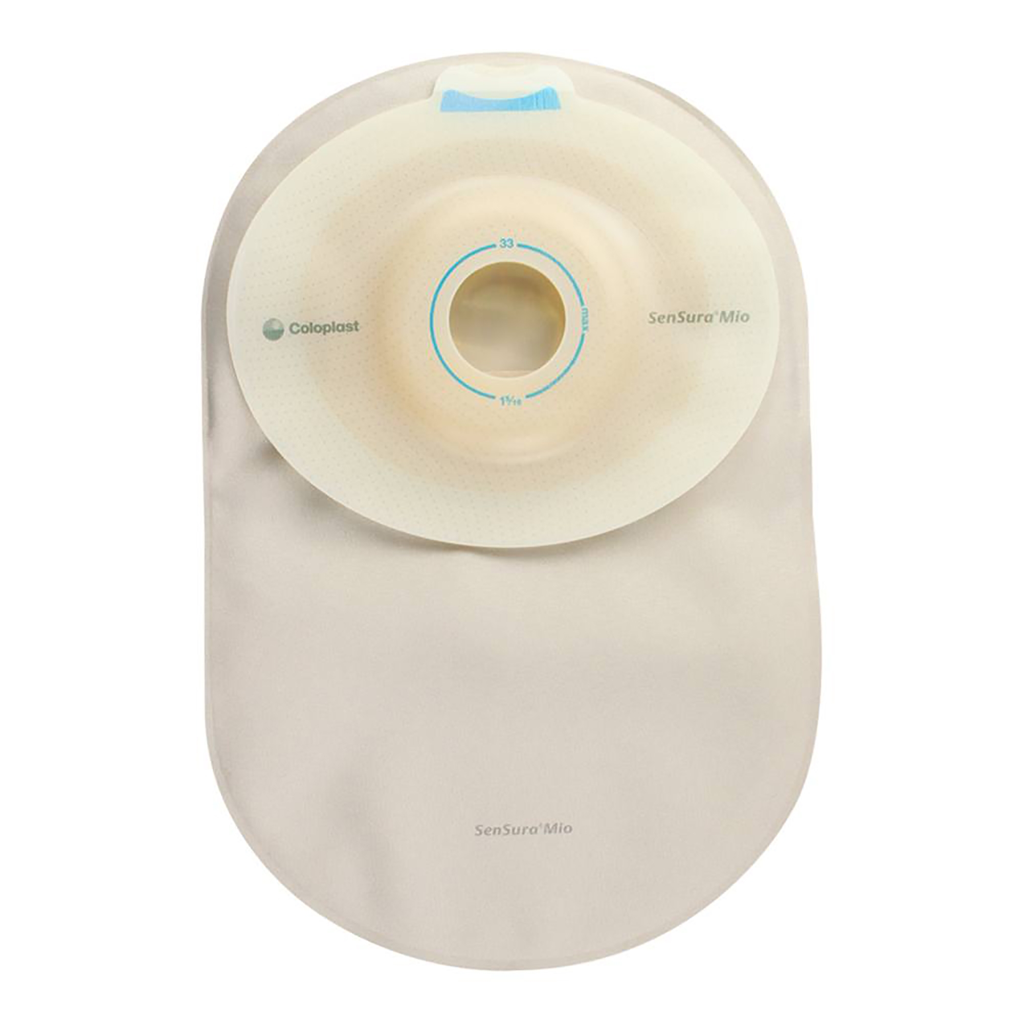 Ostomy Pouch SenSura® Mio Convex One-Piece System 8-1/4 Inch Length, Maxi Convex Light, Pre-Cut 1-1/2 Inch Stoma Closed End - Box of 10
