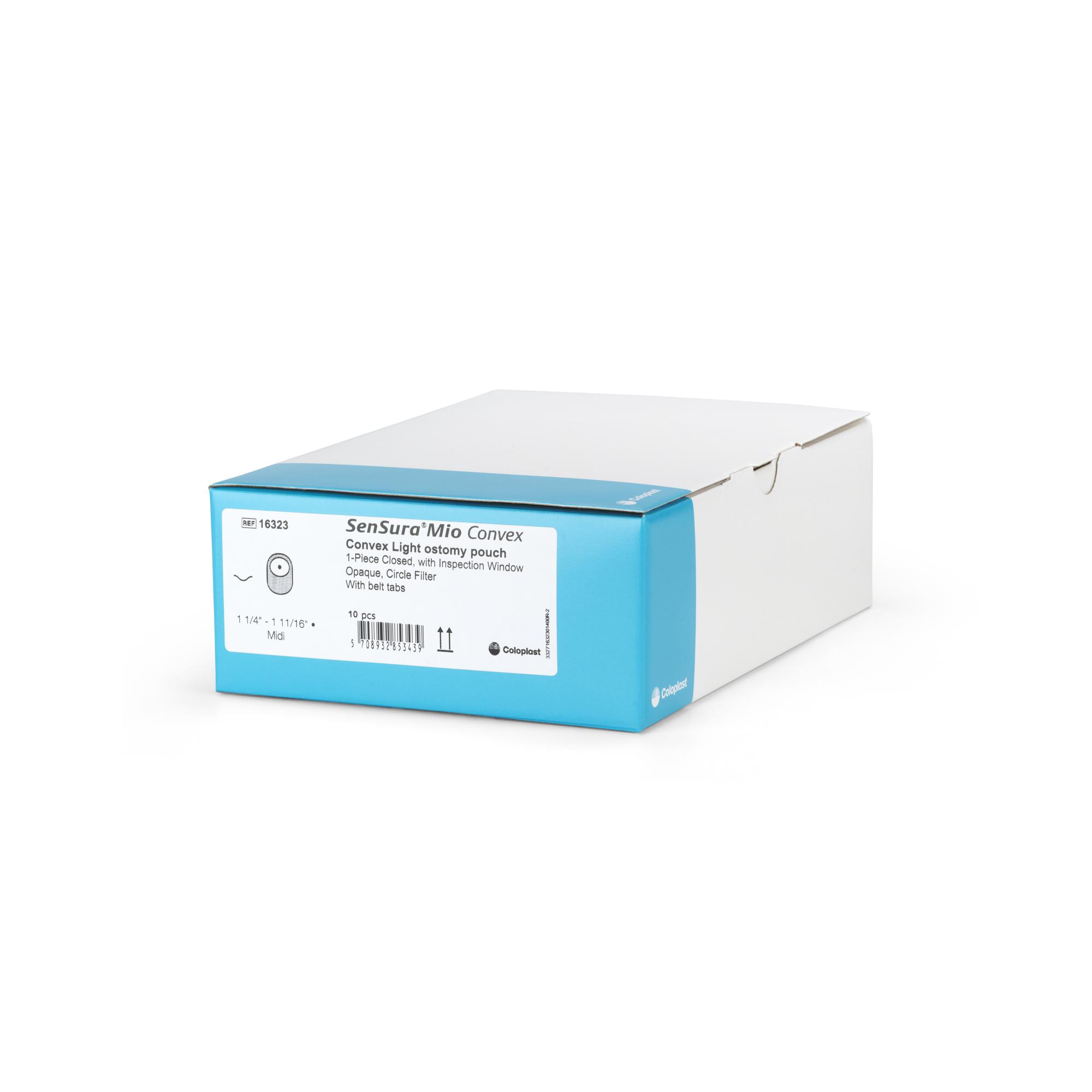 Ostomy Pouch SenSura® Mio Convex One-Piece System 7-1/4 Inch Length, Midi Convex Light, Trim to Fit 1-1/4 to 1-11/16 Inch Stoma Closed End - Box of 10 - Image 3