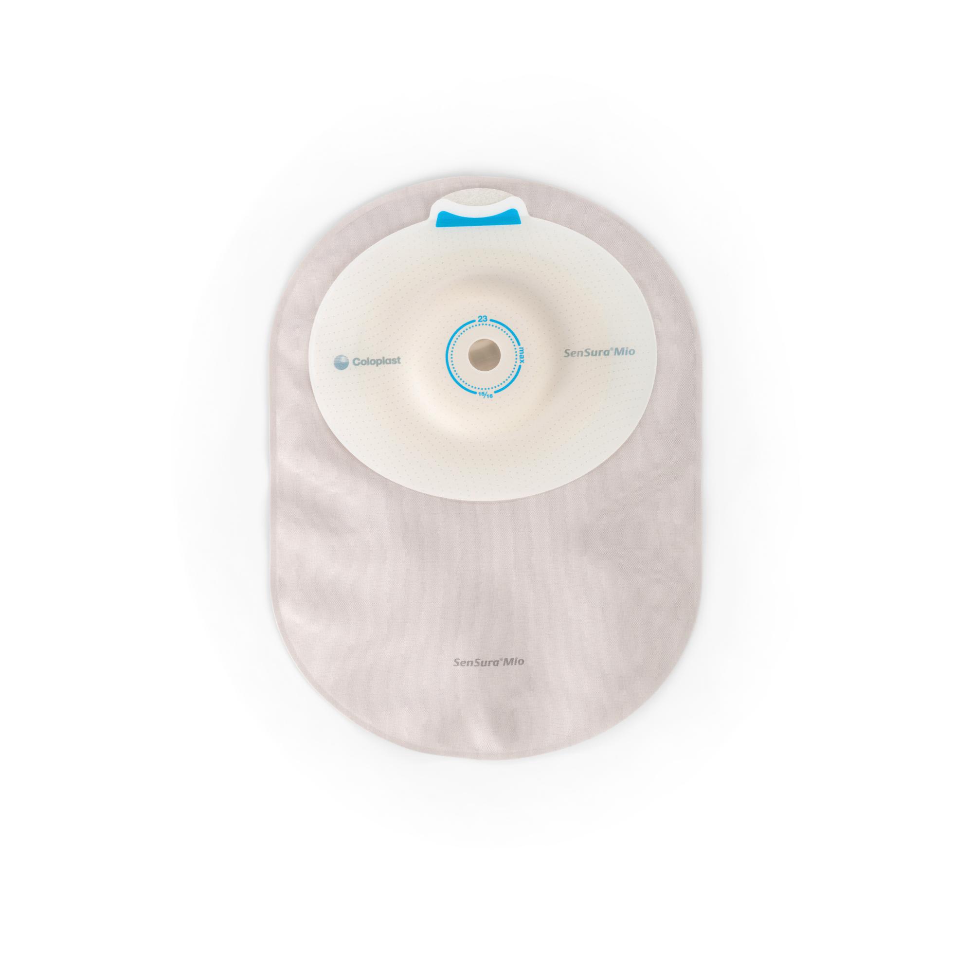 Ostomy Pouch SenSura® Mio Convex One-Piece System 7-1/4 Inch Length, Midi Convex Light, Trim to Fit 1-1/4 to 1-11/16 Inch Stoma Closed End - Box of 10