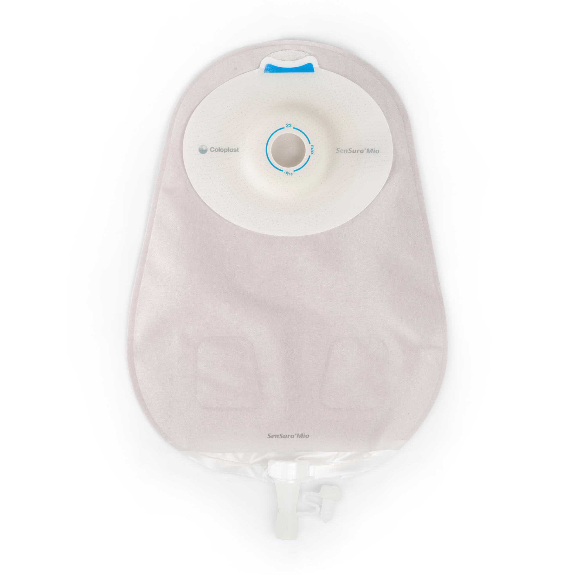 Urostomy Pouch SenSura® Mio Convex One-Piece System 10-1/2 Inch Length, Maxi Convex Light, Pre-Cut 11/16 Inch Stoma Drainable - Box of 10