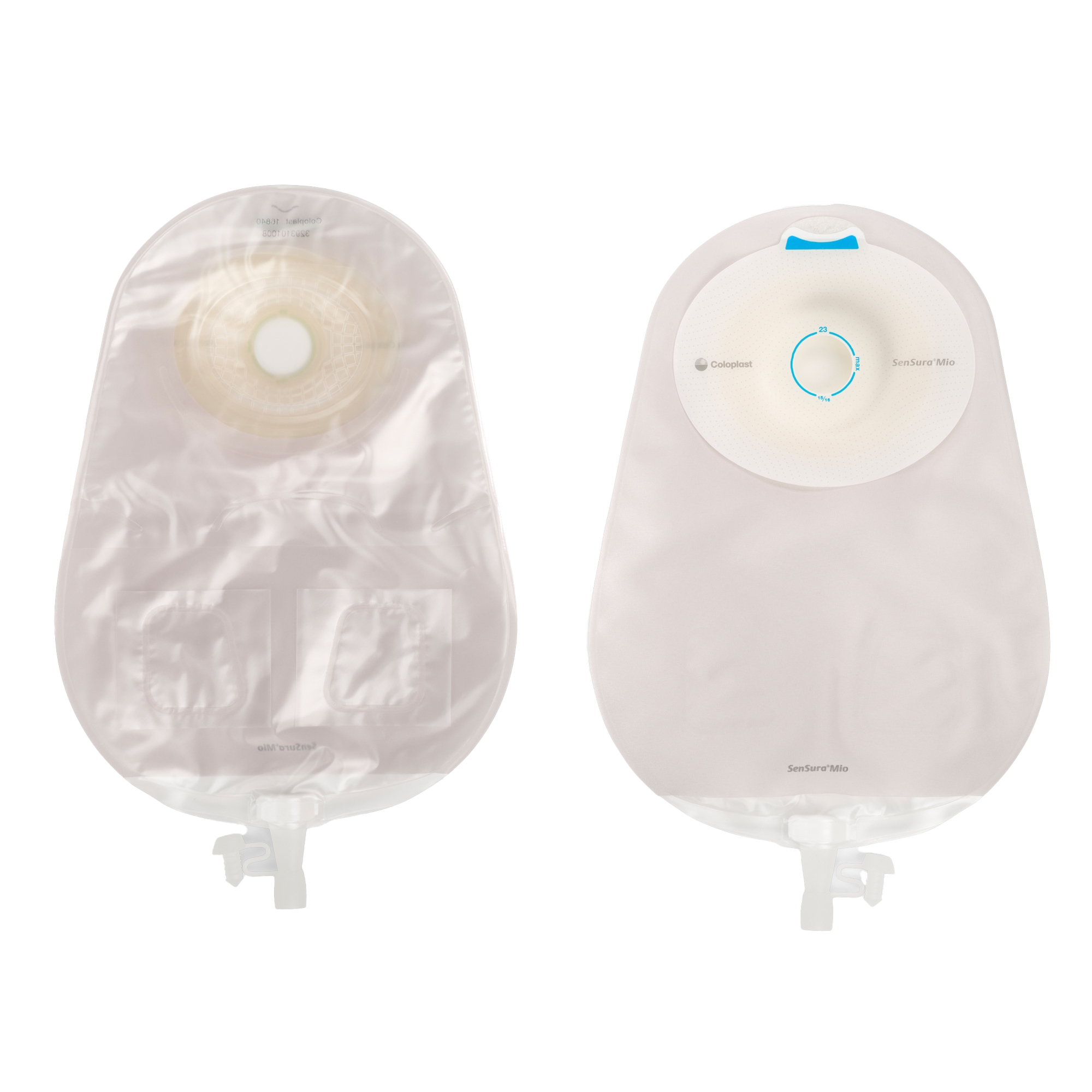 Urostomy Pouch SenSura® Mio Convex One-Piece System 10-1/2 Inch Length, Maxi Convex Light, Pre-Cut 13/16 Inch Stoma Drainable - Box of 10