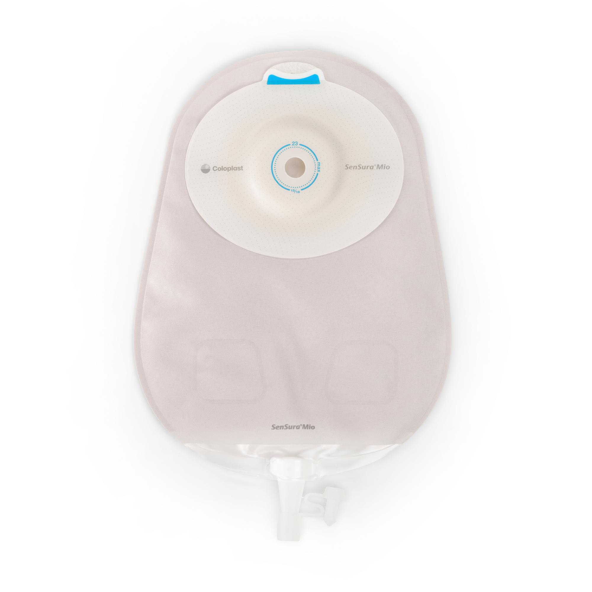 Urostomy Pouch SenSura® Mio Convex One-Piece System 9-1/2 Inch Length, Midi Convex Light, Trim to Fit 5/8 to 1-5/16 Inch Stoma Drainable - Box of 10