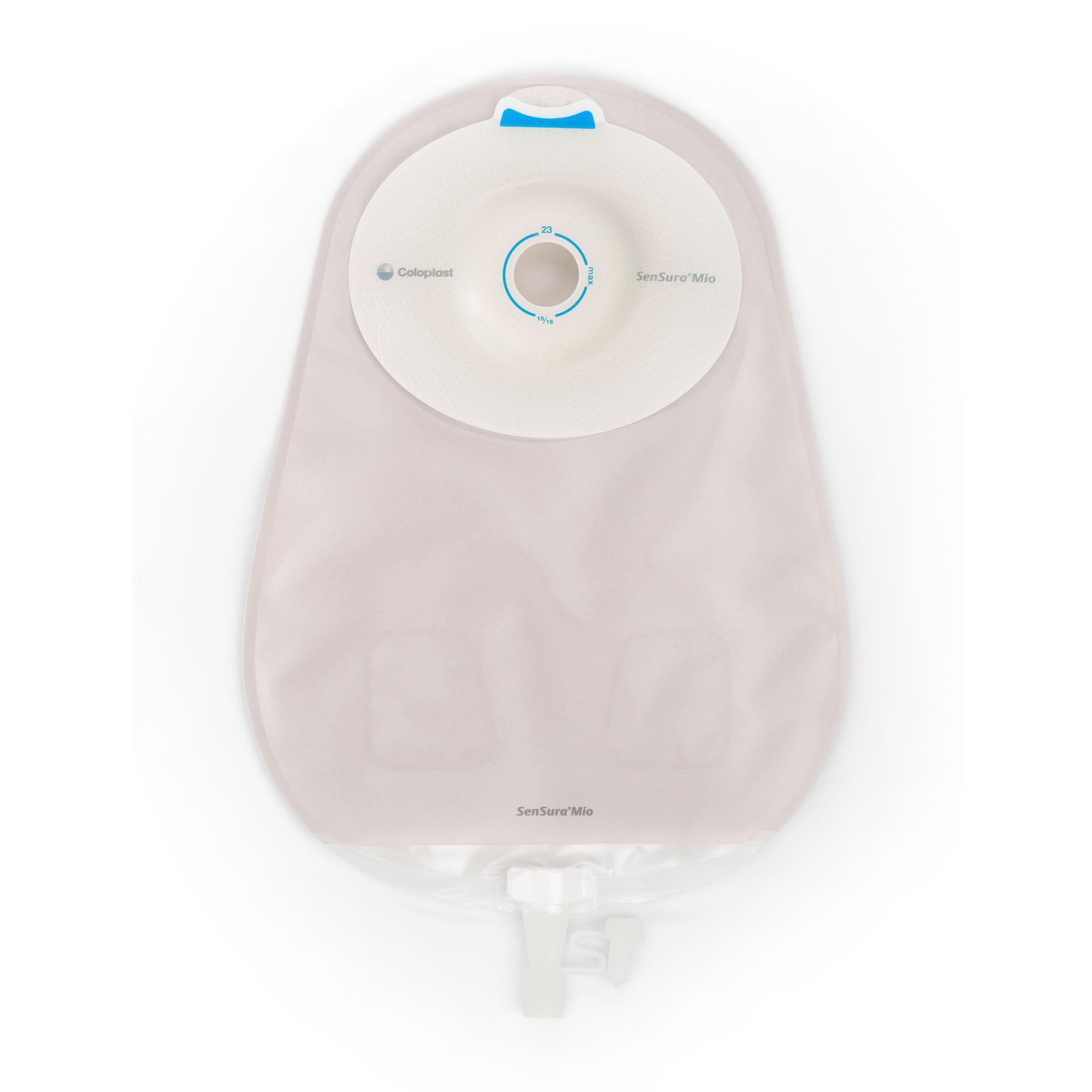 Urostomy Pouch SenSura® Mio Convex One-Piece System 10-1/2 Inch Length, Maxi Deep Convex, Pre-Cut 1-1/4 Inch Stoma Drainable - Box of 10