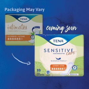 Bladder Control Pad TENA Sensitive Care Ultimate 16 Inch Length Heavy Absorbency Dry-Fast Core One Size Fits Most - Case of 99