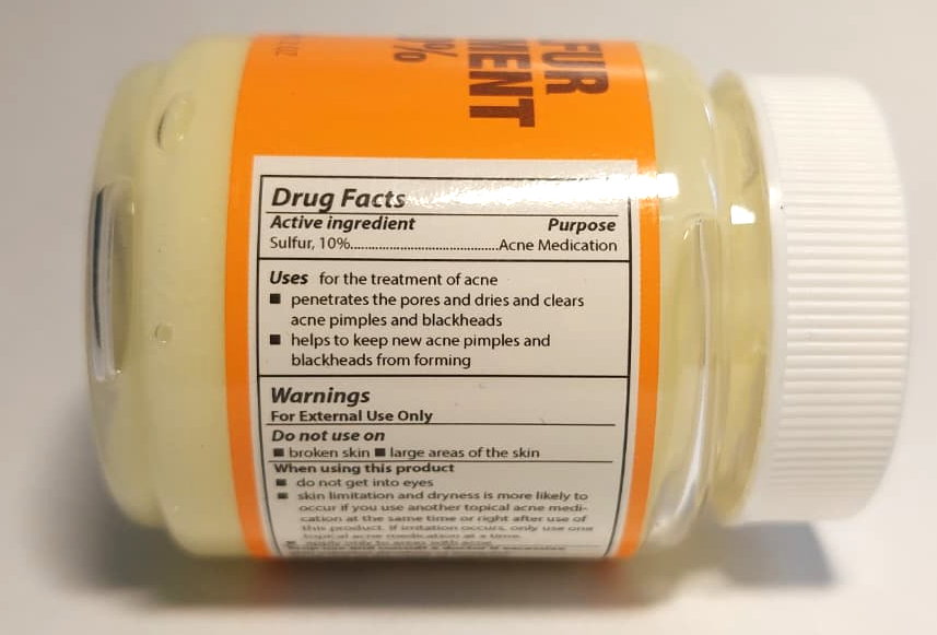 Sulfur Ointment 10% 2 oz, External Skin Care Cream for Acne and Blackheads - Image 2