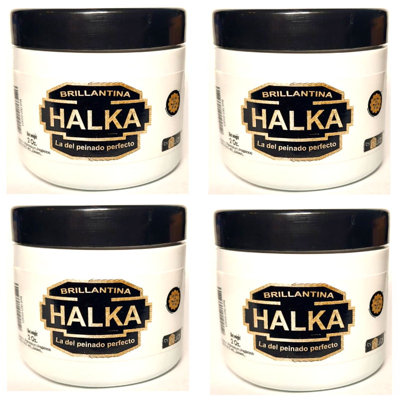 Halka Brillantine Solid Mustache, Beards and Hair Molding, Helps Style Hair Into Sleek Looks 2 oz