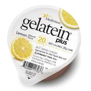 Gelatein Plus Lemon High Protein Gelatin, 4-ounce cup - 1 EA