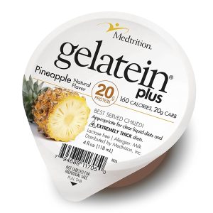 Gelatein Plus Pineapple High Protein Gelatin, 4-ounce cup - 1 EA