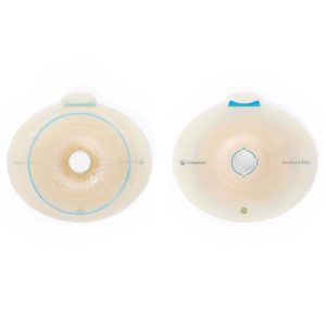 Ostomy Barrier SenSura Mio Flex Precut, Standard Wear Elastic Adhesive 50 mm Flange Red Code System 3/8 to 1-7/8 Inch Opening - Box of 5