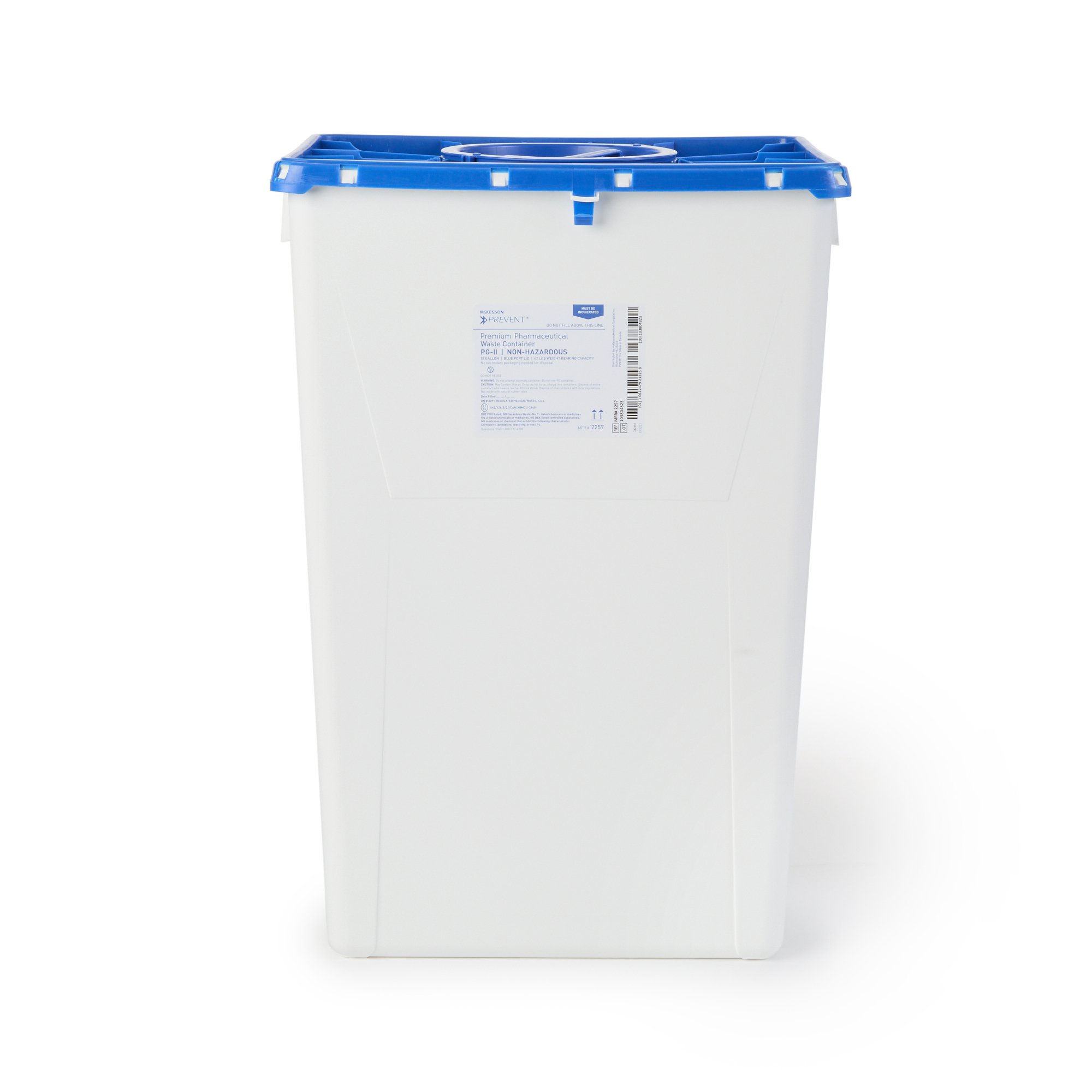 McKesson Prevent Pharmaceutical Waste Container, 18 Gallon Capacity - 1 EA