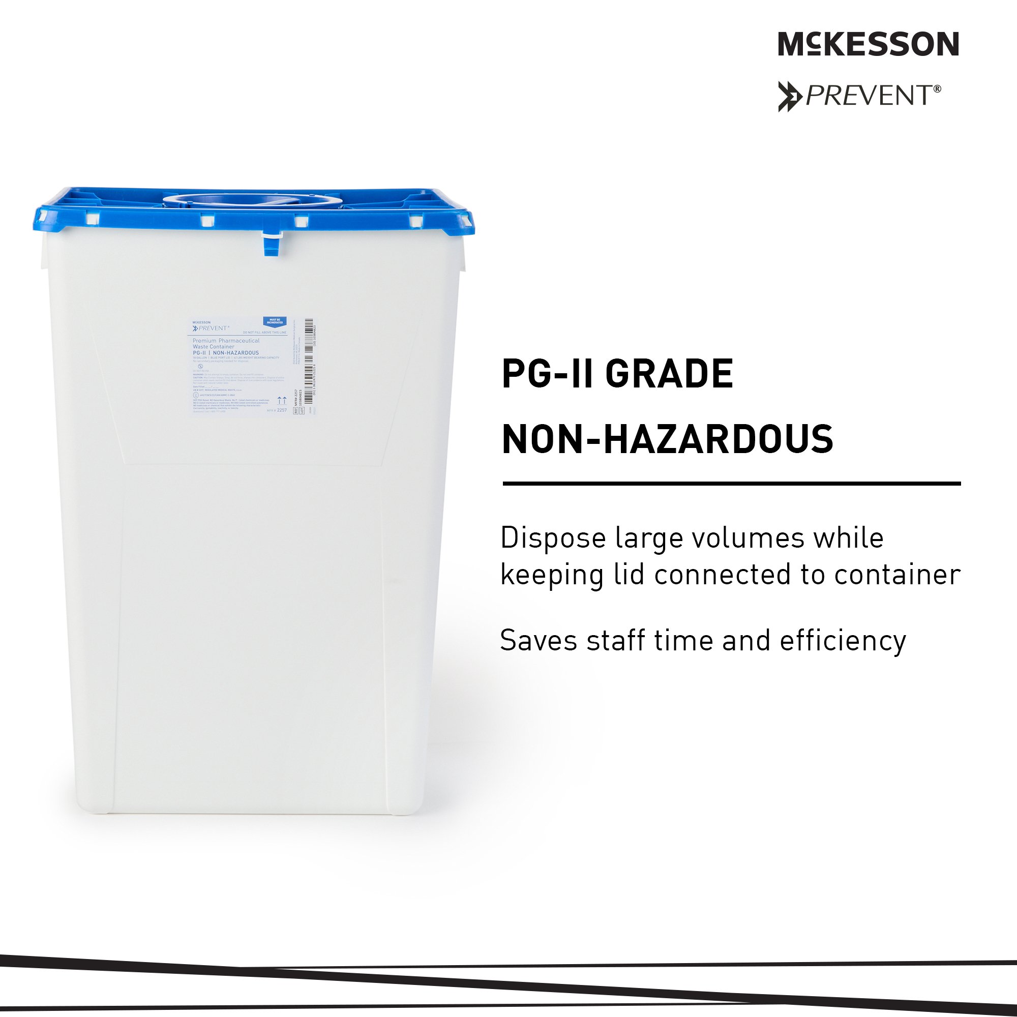 McKesson Prevent Pharmaceutical Waste Container, 18 Gallon Capacity - 1 EA - Image 2