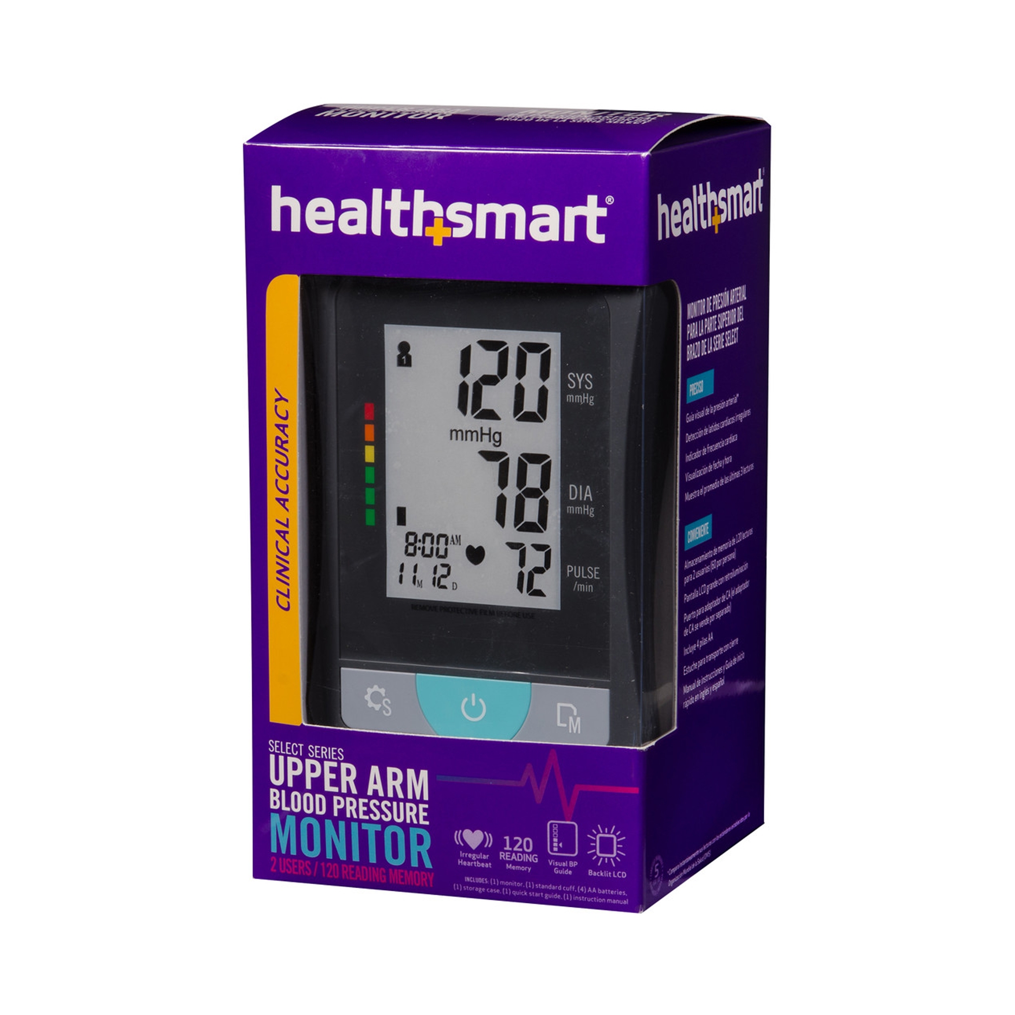 Home Automatic Digital Blood Pressure Monitor MABIS Large Cuff Nylon Cuff 23 - 40 cm Desk Model, Black - 1 EA - Image 2