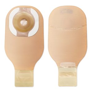 Ostomy Pouch Premier One-Piece System 12 Inch Length Flat, Pre-Cut 1-3/16 Inch Stoma Drainable - Box of 10