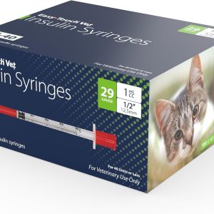 Veterinary U-40 Insulin Syringes for Dogs & Cats 29G 1cc 1/2 in