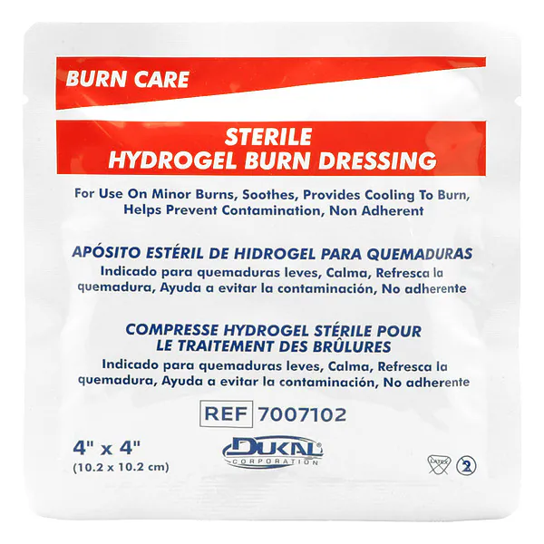 Hydrogel Burn Dressing, Sterile, Non Adherent Surgical Pad 3060 Burnaid 4"x 4"