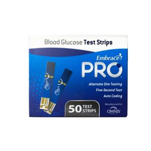Blood Glucose Test Strips Embrace 50 Strips per Pack For Embrace Blood Glucose System