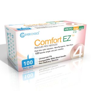 Standard Insulin Pen Needle Comfort EZ 32 Gauge 4 mm Length NonSafety