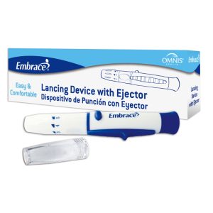 Lancing Device Embrace Self Destructive Mechanism Push Button Activation Finger - 1/BX